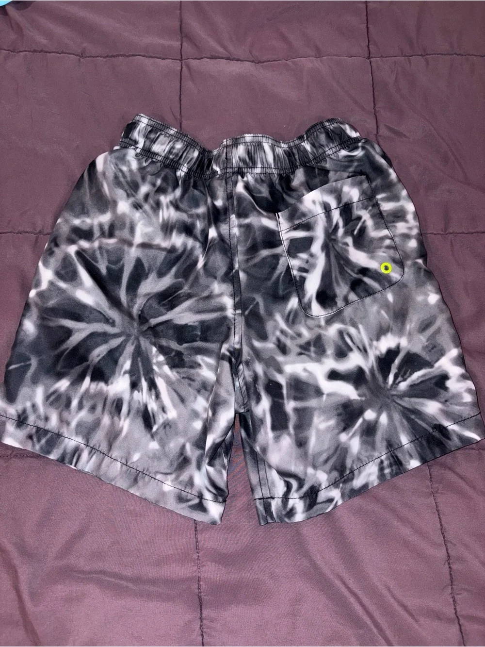 Speedo Boys Black & Gray Tie-Dye Swim Shorts